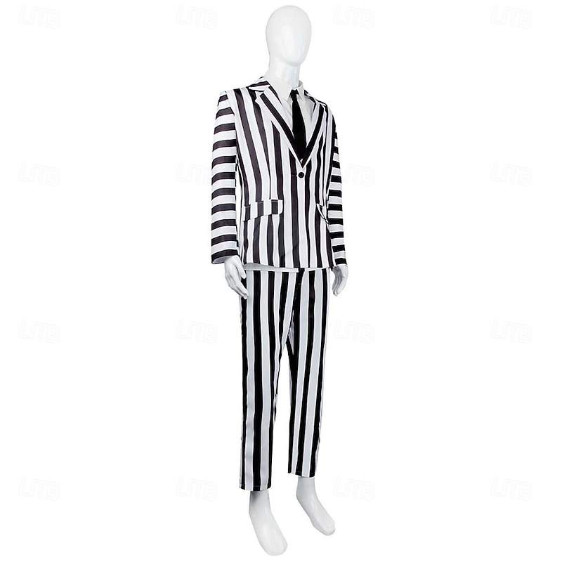 Lydia Deetz Zombie Brides Halloween Halloween Group Couples Costumes Beetlejuice Beetlejuice 2 Couples Scary Costume Adults' Men's Women's Halloween Carnival Performance Party Masquerade Easy4