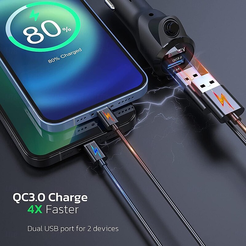 Bluetooth FM Transmitter for Car Wireless Car Bluetooth Adapter with Color Screen Support QC3.0 Fast Charging Hands-Free Call MP3 Music Player BASS&TRE Booster TF Card3