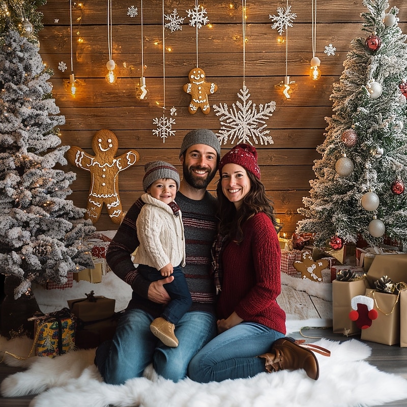 Christmas Decorations Shinning Lights Effect Hanging Tapestry Wall Art Large Tapestry Mural Decor Photograph Backdrop Blanket Curtain Home Bedroom Living Room Decoration2