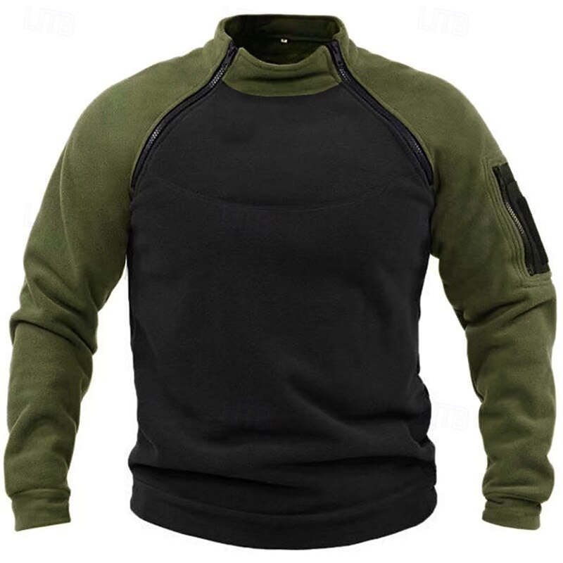 Men's Hiking Fleece Jacket Fleece Winter Outdoor Soft Comfortable Warm Fleece Jackets Full Zip Camping / Hiking / Caving Traveling Winter Sports Dark Grey Forest Green Navy Dark Khaki Light Khaki2