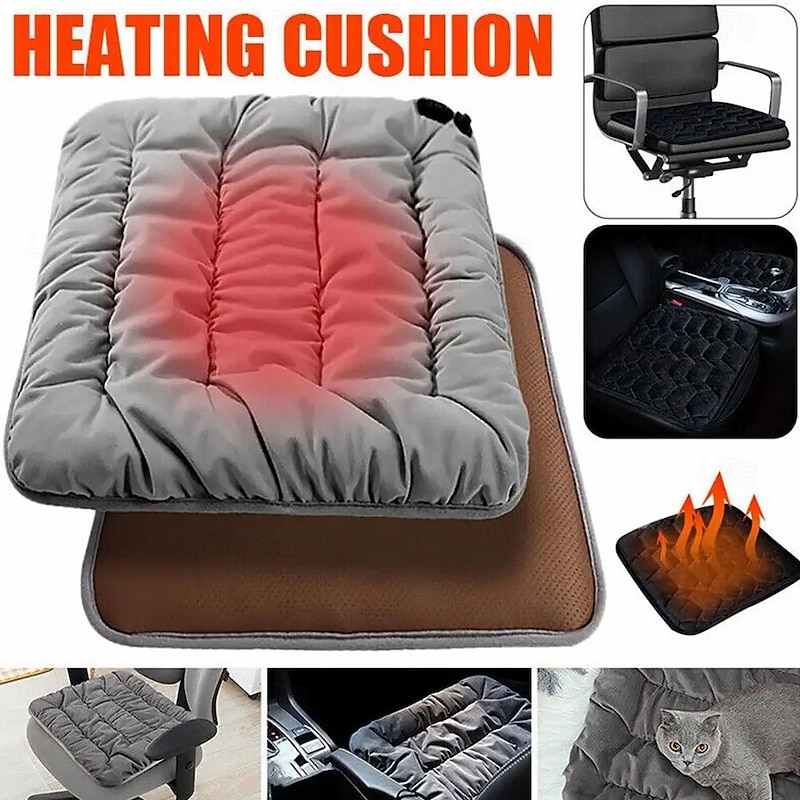 USB 5V Adjustable Temperature Electric Heating Pad Cushion Chair Car Pet Body Winter Warmer 3 Level Blanket2