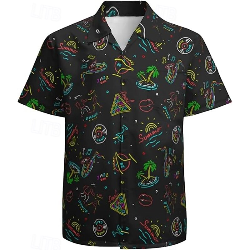 Retro Vintage 1980s Blouse / Shirt Fancy Dress Men's Halloween Carnival Masquerade Party / Evening Pride Parade Pride Month Adults' Shirt3