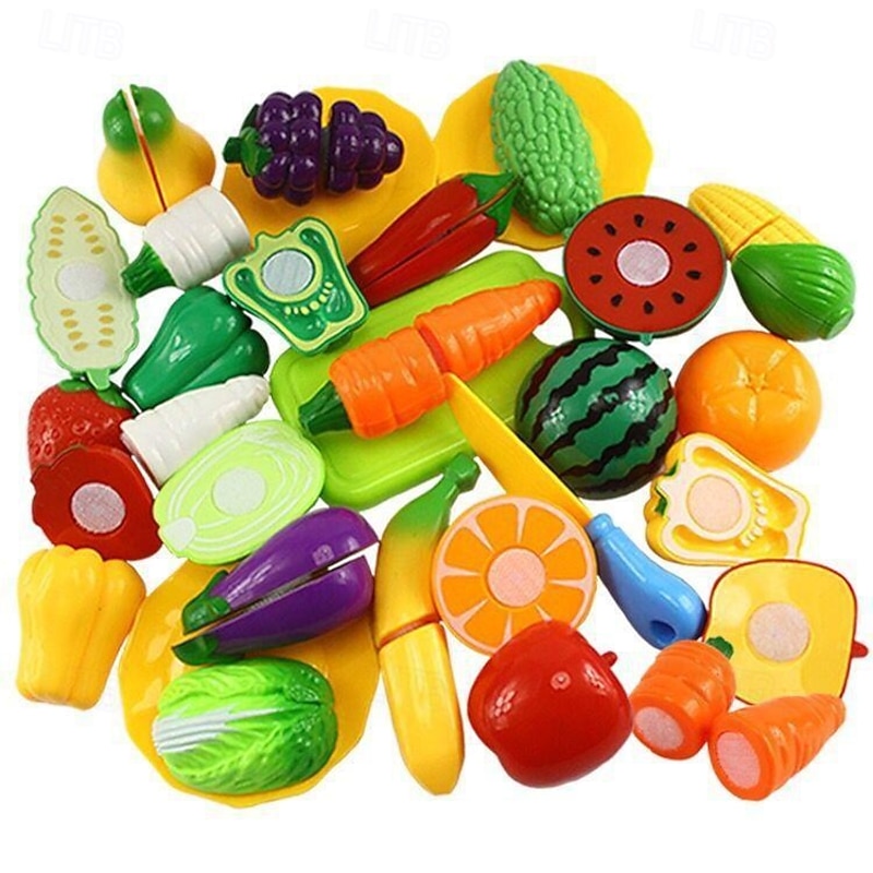 21-Piece Fun Cutting Food Toy Set - Develops Early Basic Skills, Suitable for Children, Girls, and Boys, Perfect as Halloween and Christmas Gift2