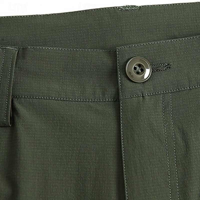 Men's Cargo Shorts Hiking Shorts Combat Shorts Military Summer Outdoor Regular Fit Waterproof Quick Dry Breathable Capri Pants Elastic Waist Dark Grey Black Hunting Climbing Camping / Hiking / Caving3