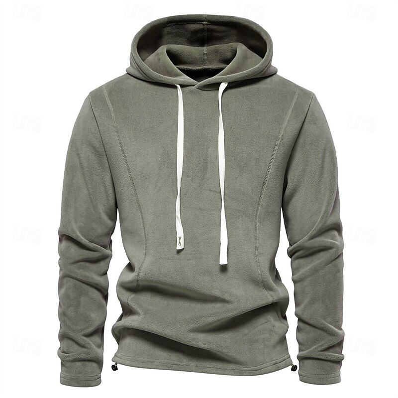 Men's Hoodie Plain Sports & Outdoor Casual Daily non-printing Active Cool Casual Spring &  Fall Autumn / Fall Clothing Apparel Hoodies Sweatshirts  Long Sleeve Navy Blue Green Khaki Dark Gray3