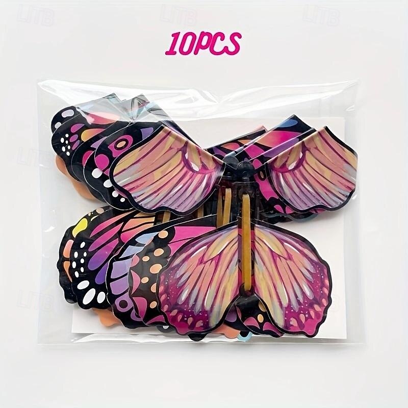 Rainbow Butterfly Trio Set - Colorful, Delicate, and Poseable Wings - Novelty Toys for Easter, Halloween, and Christmas Gifts3