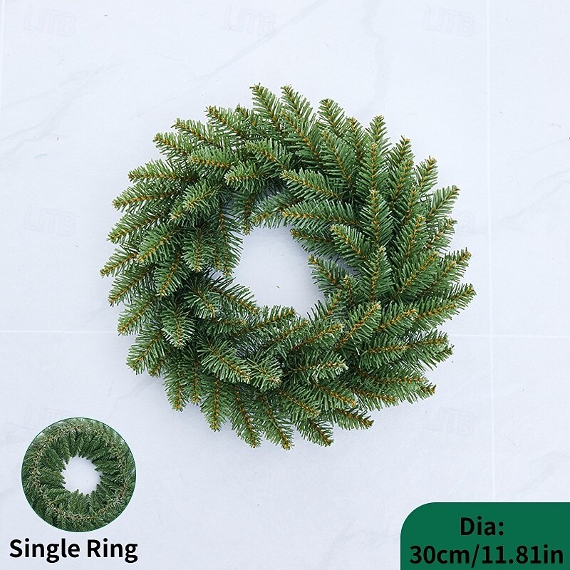 Rattan Wreaths for Front Door Christmas DIY Green Wreath for Indoor Outdoor Wall Window Party Home Thanksgiving Decor2