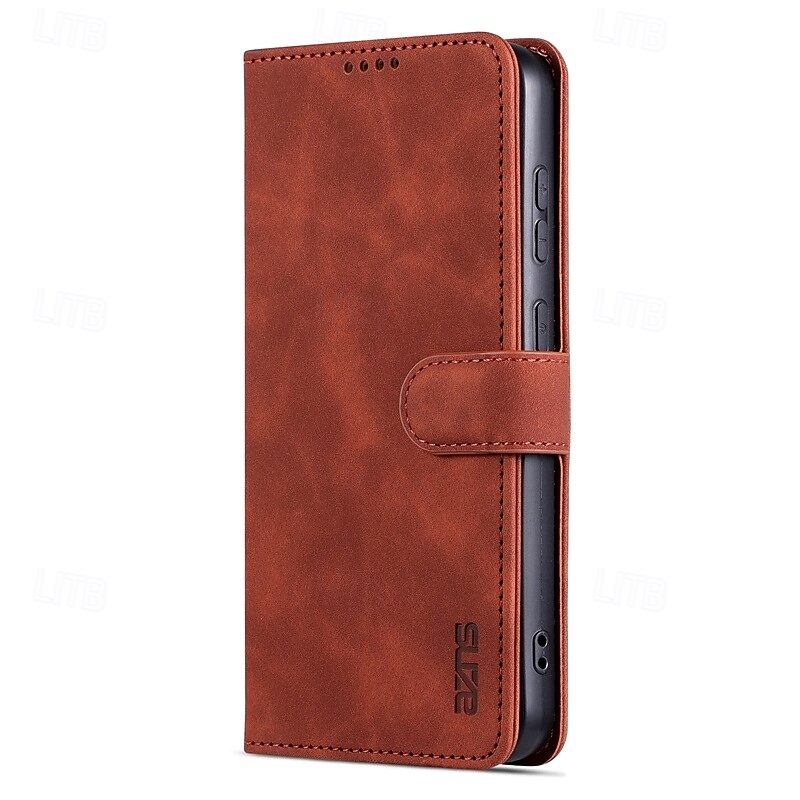 Phone Case For S25 S24 S24 FE S23 S22 S21 Ultra Plus A55 5G A35 5G A25 A15 Back Cover with Stand Holder Card Slot Shockproof Retro PU Leather2