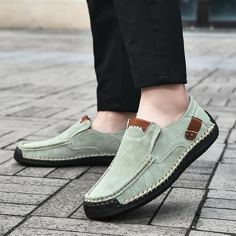 Men's Casual Slip-On Loafers, Lightweight Breathable Faux Leather Shoes with Non-Slip Sole, Perfect for Everyday Wear and Outdoor Activities2