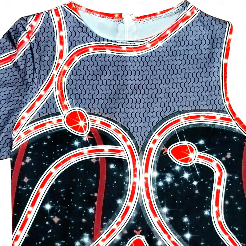 Girls Sparkles Costume Outfit Little Kids Singer Concert Bodysuit Snake Cosplay Jumpsuit3