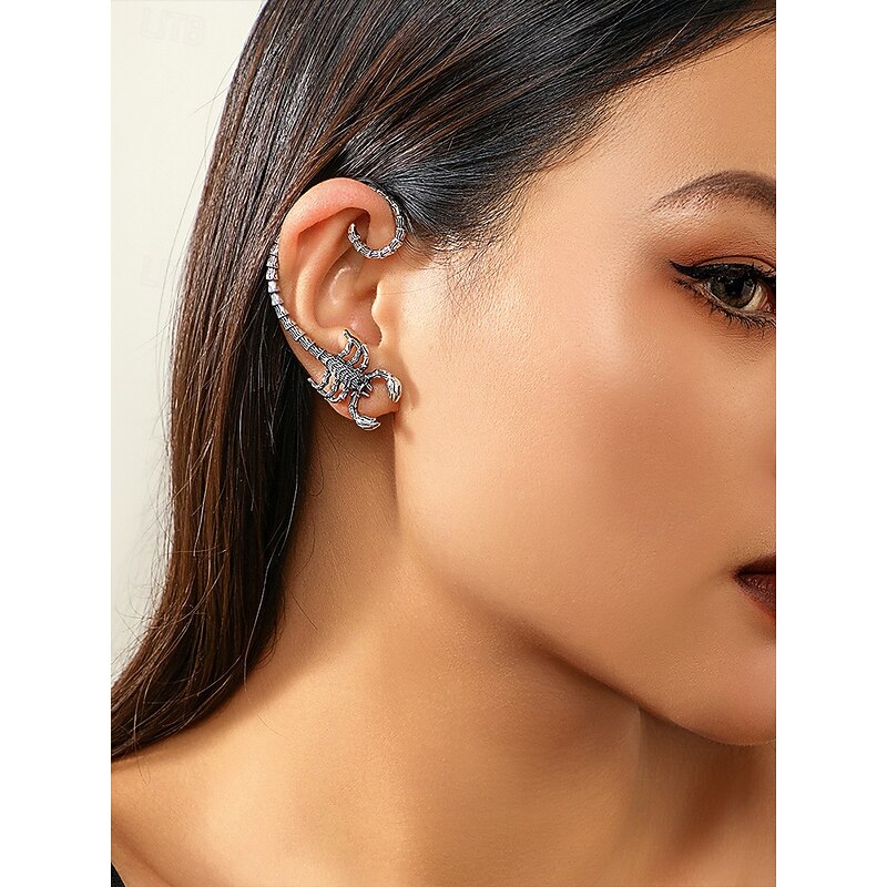 Edgy Scorpion Ear Cuff – Gothic Punk Style Clip-On Earring for Women and Men, Halloween and Costume Jewelry3