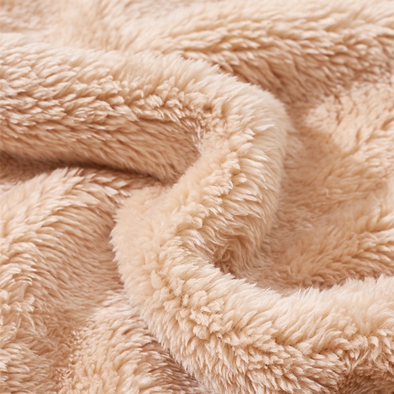 Men's Fleece Jacket Teddy Coat Hoodie Jacket Daily Vacation Thermal Warm Pocket Fleece Fall & Winter Plain Fashion Streetwear Hooded Regular Black Navy Blue Khaki Gray Jacket3