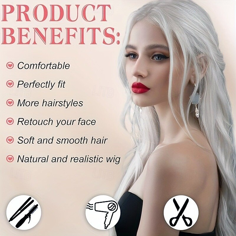 Women's Cosplay Wig  Net Cap Heat Resistant Body Wave Synthetic Wigs Full Density Costume Wigs for Carnival Music Festivals All Ages3