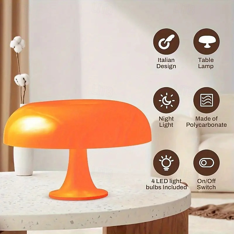 Classic Mushroom Table Lamp Modern Bauhaus Design Table Lamp Hotel Bedroom Atmosphere Lamp