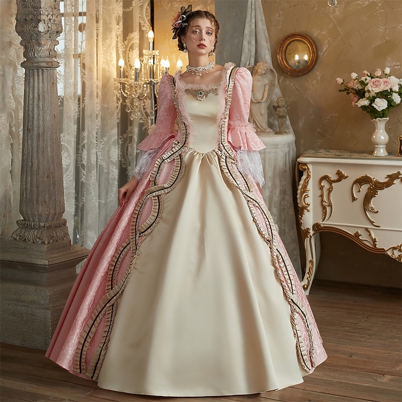 Rococo Victorian Vintage Inspired Dress Party Costume Prom Dress Princess Shakespeare Solid Color Ball Gown Fancy Dress Women's Halloween Carnival Valentine's Day Party Evening Party Masquerade2
