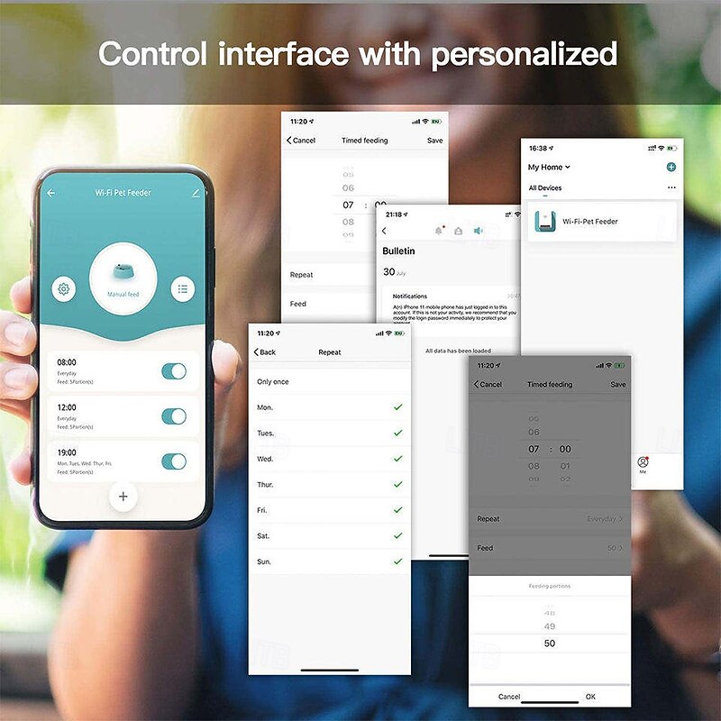 Dog Cat Pets Automatic Feeder Bowl / Feeding Bowl ABS+PC Foldable Easy to Install Splittable Solid Colored White Bowls & Feeding Home Daily3