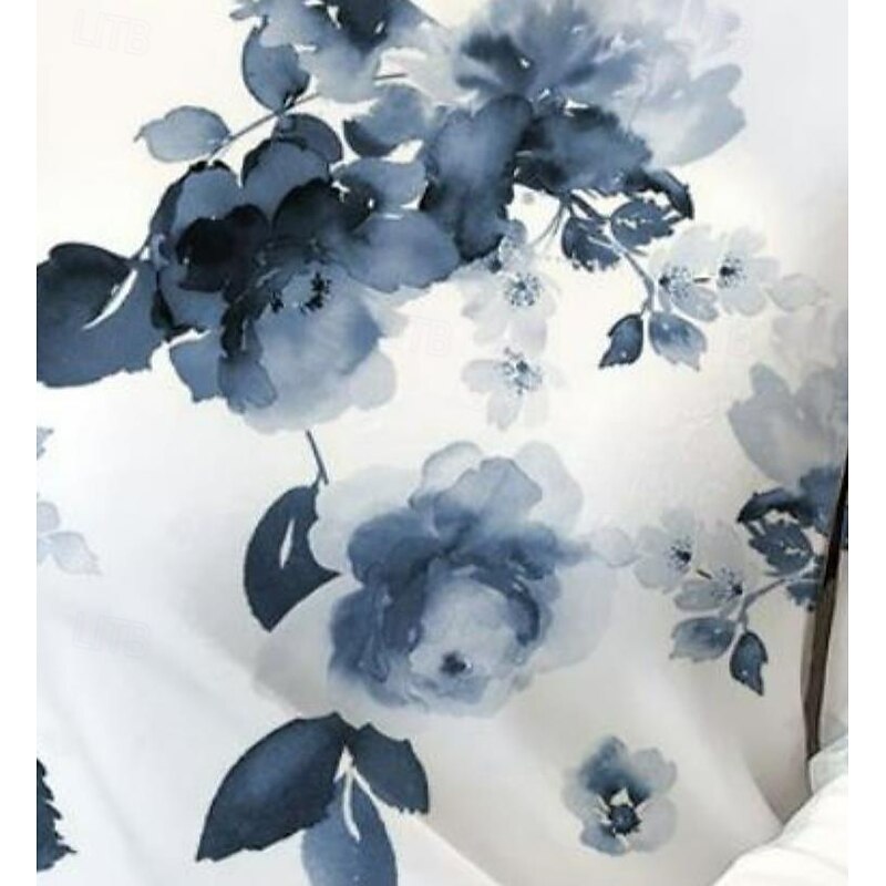 Women's Tunic T Shirt Floral Elegant Long Sleeve Bishop Sleeve Asymmetrical Daily White Fall Winter3