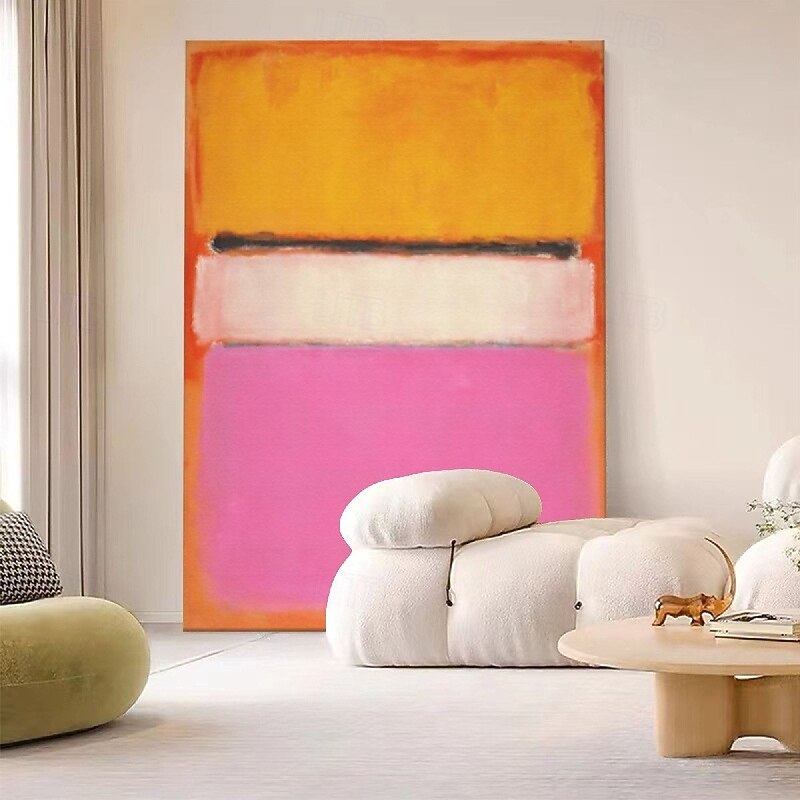 Handmade Hand Painted Abstract Yellow Oil Painting Wall Modern Abstract Yellow and Pink Canvas Painting handmade abstract painting Home Decoration Decor Canvas Painting4
