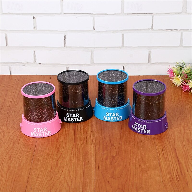 Starry sky projection lamp LED colorful night light atmosphere romantic creative gift button type dry battery type battery delivery does not include3