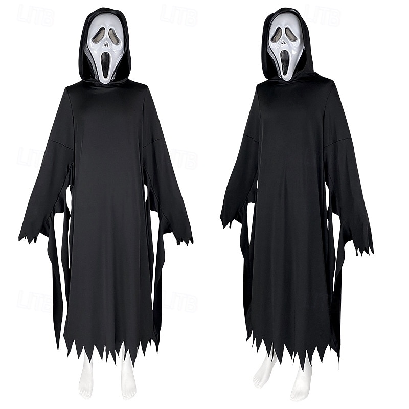 Death Ghostface Halloween Cosplay Costume Mask Scream Horror Scary Costume Adults' Men's Women's Carnival Mardi Gras Party Stage Easy Halloween Costumes Dress Up