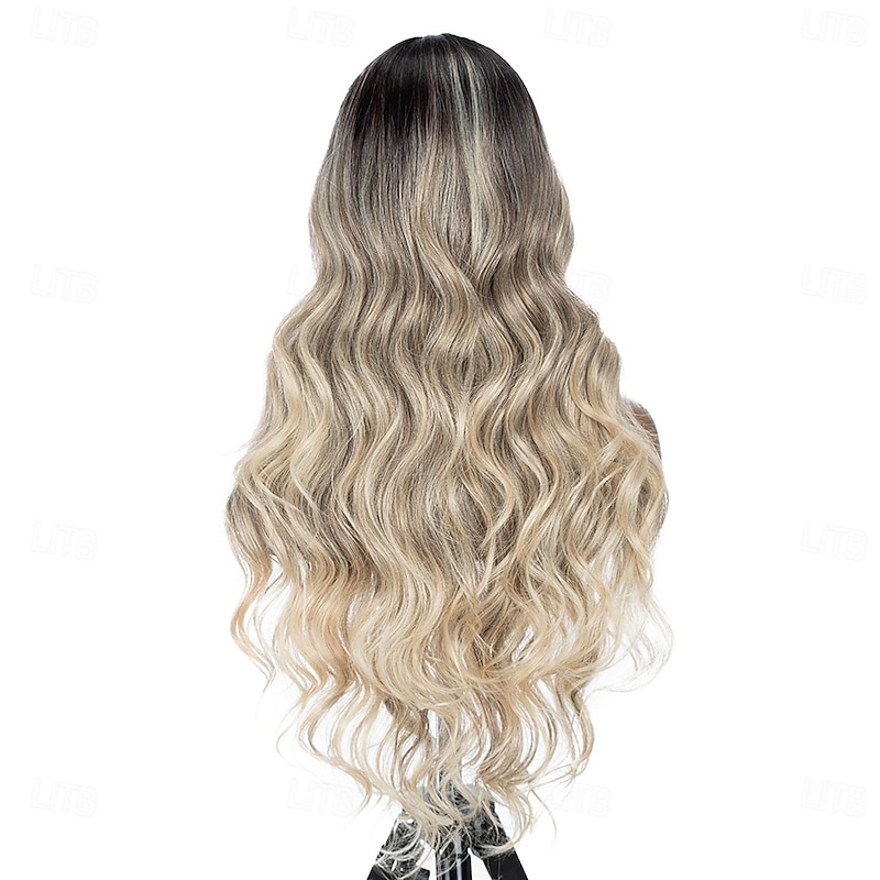 Remy Human Hair 13x4 Lace Front Wig Side Part Middle Part Free Part Brazilian Hair Body Wave Wavy Dark Gray Multi-color Wig 130% 150% 180% Density with Baby Hair4