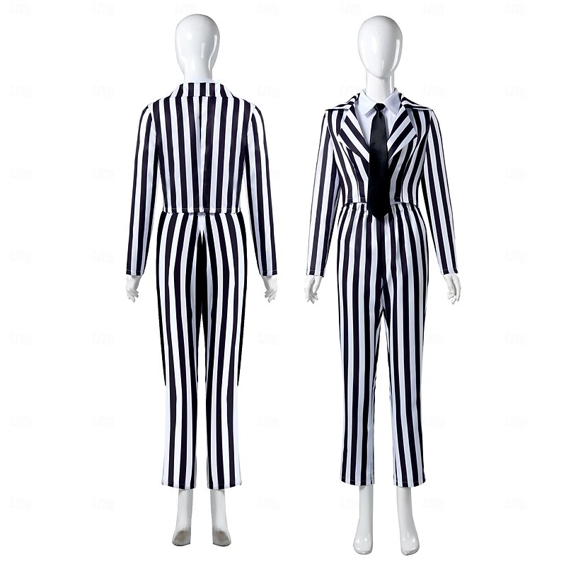 Ghost Bride Lydia Deetz Halloween Coat Pants Outfits Beetlejuice Horror Movie Cosplay Costume Adults' Women's Masquerade Party / Evening Easy Halloween Costumes Dress Up