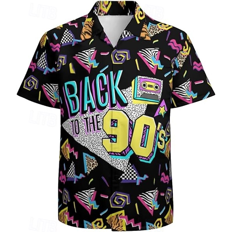 Retro Vintage 1980s Blouse / Shirt Fancy Dress Men's Halloween Carnival Masquerade Party / Evening Pride Parade Pride Month Adults' Shirt4