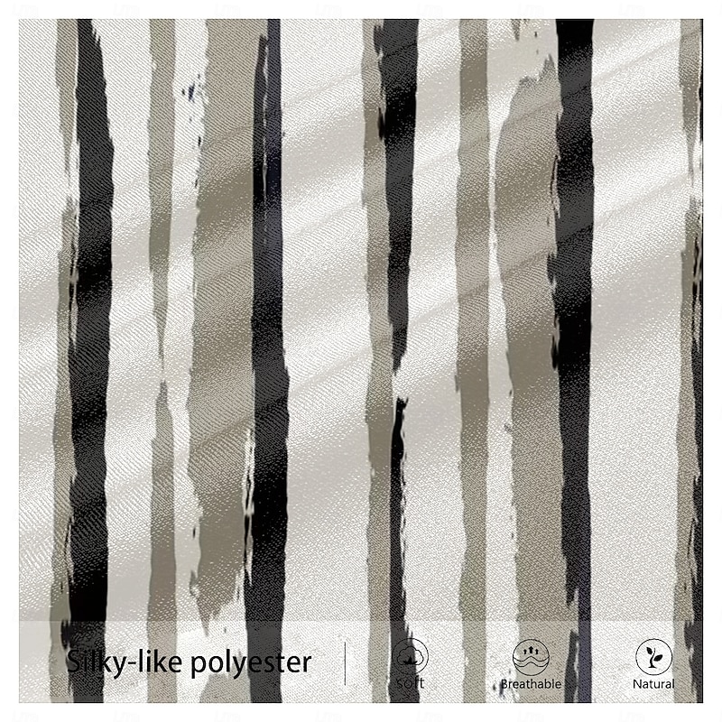 Men's Geometric Striped Dress Pants Mid Waist Business Casual Formal Dailywear Zipper Pocket Straight Leg Trousers Summer Spring Fall 3D Print Black3