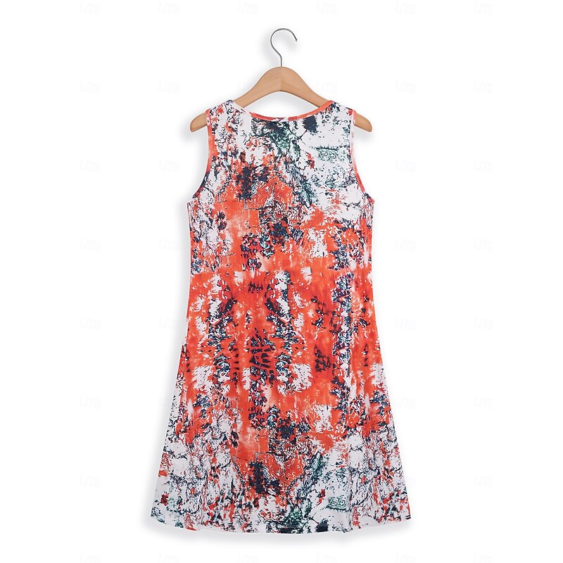 Women's Mini Dress Petite Dress T Shirt Dress Tee Dress Shift Dress Tank Dress Bohemia Stylish Sexy Vacation Casual Beach Regular Fit Floral Sleeveless U Neck Colourful Light Purple Purple3