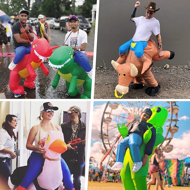 Bathtub Halloween Inflatable Costume Carnival Costume Funny Costume Adults' Men's Women's Carnival Masquerade Performance Party / Evening Easy Halloween Costumes Dress Up4