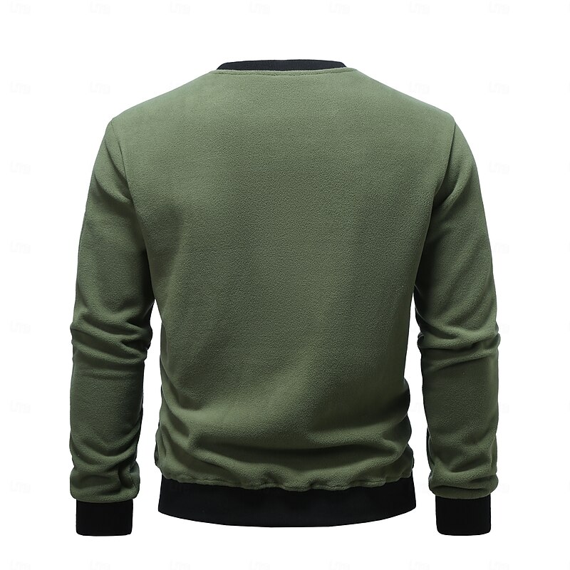 Men's Pullover Wine Red Black Light Green Army Green Blue Round Neck Plain Sports & Outdoor Sports Streetwear non-printing Designer Basic Casual Winter Clothing Apparel Hoodies Sweatshirts2