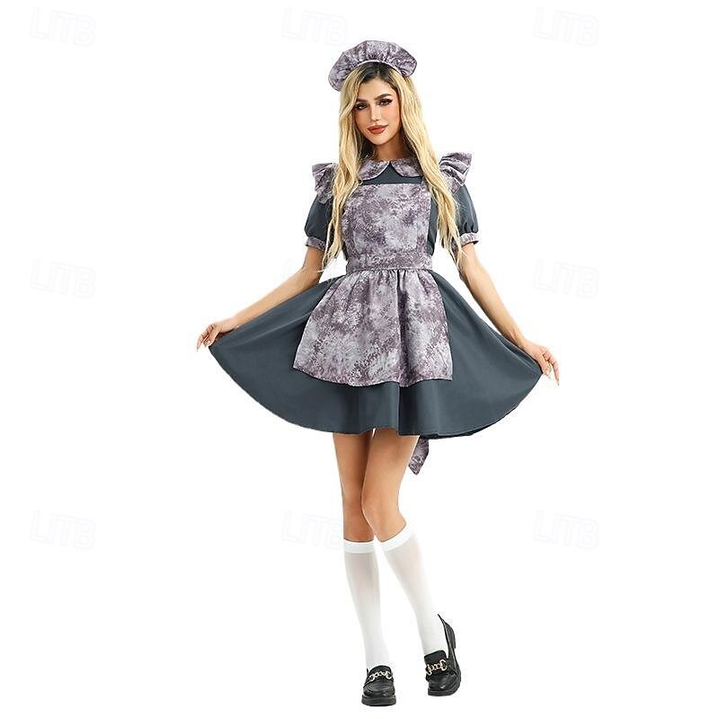 Voodoo Doll Halloween Dress Costume Carnival Costume Cosplay Lolita Kid's Adults' Women's Girls' Carnival Party Easy Halloween Costumes Dress Up2