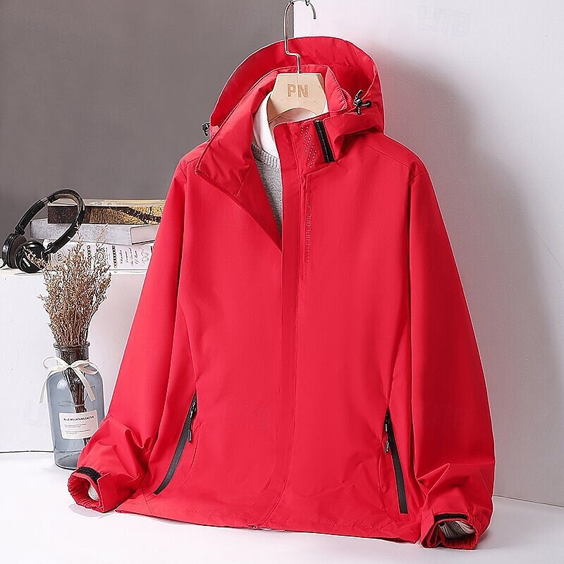 Women's Hiking Jacket Winter Outdoor Waterproof Windproof Multi-Pockets Front Zipper Lightweight Jacket Full Zip Camping / Hiking / Caving Winter Sports Black Pink Red Purple Green3