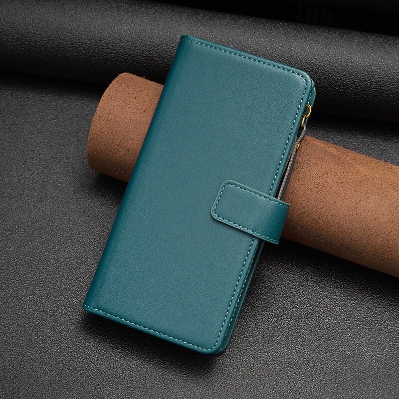 Phone Case For S25 S24 S23 S23 FE S22 S21 Ultra Plus A55 5G A35 5G A25 A15 Wallet Case with Stand Holder Zipper with Wrist Strap Retro TPU PU Leather2