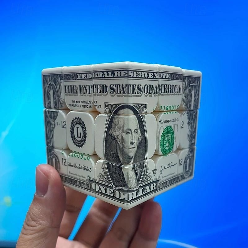 1pc Infinity Magic Cube - Challenge Your Brain with Speed Cube, One Dollar Coin Pattern, Endless Puzzle Fun for Teens and Adults, Improves Problem-Solving Skills and Hand-Eye Coordination, Perfect Gif4