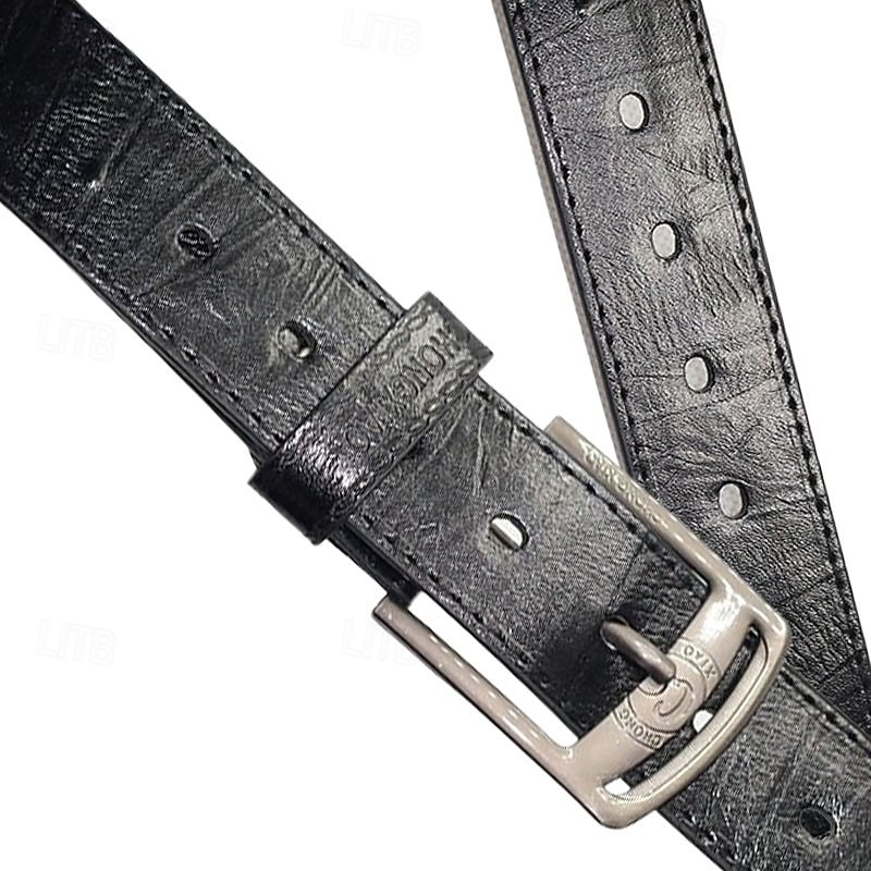 Retro Needle Buckle Men's Belt Antique Jeans Belt2