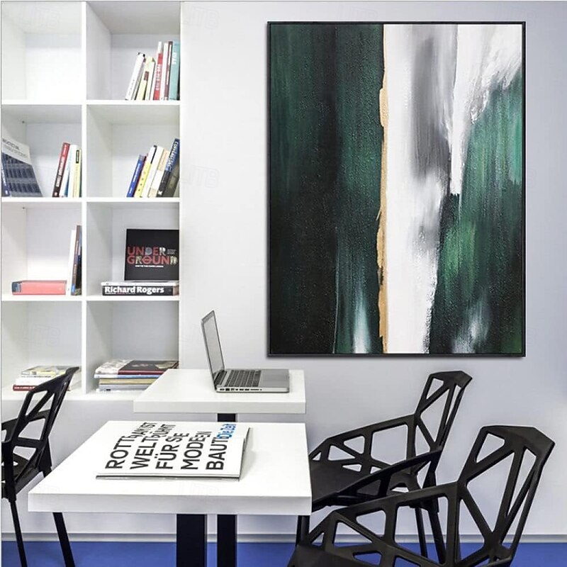 Handmade Oil Painting Canvas Wall Art Decoratio Modern Green Abstract for Home Decor Rolled Frameless Unstretched Painting3