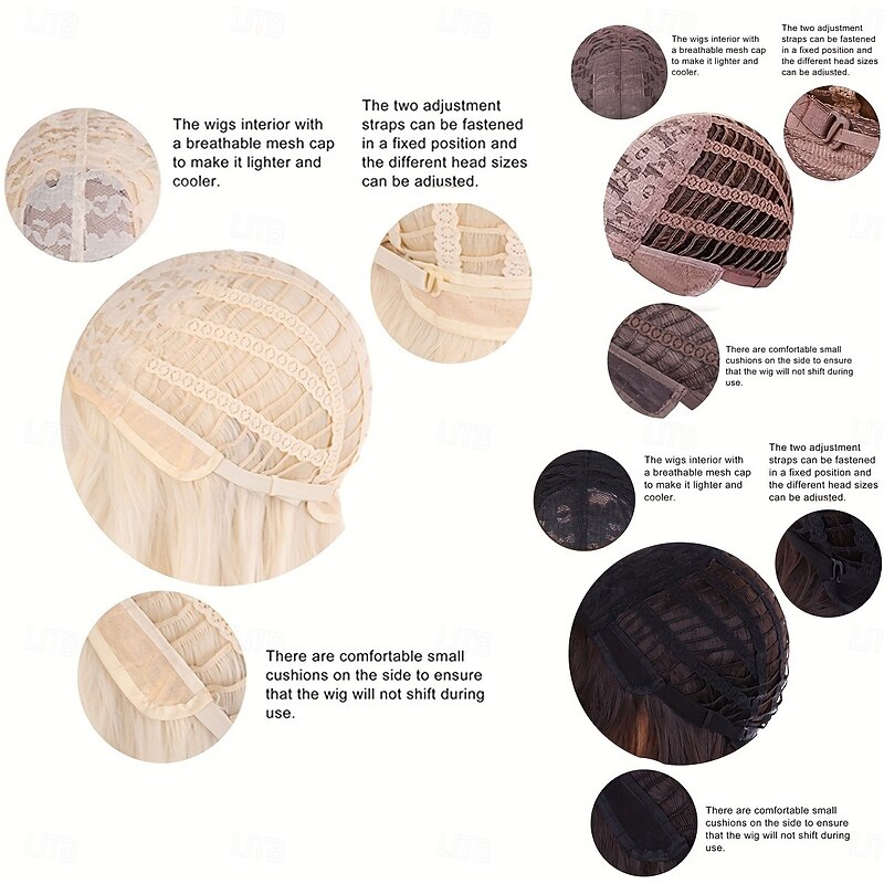 Long Black And White Double Wig A White Wig With Heat Resistant Synthetic Hair In The Middle Part Of A Cosplay Party Wig2