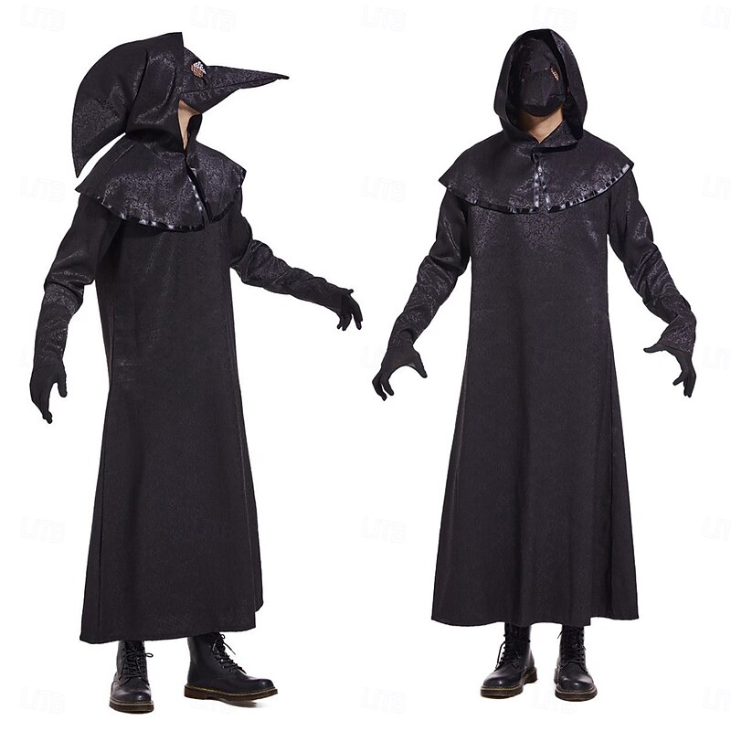 Plague Doctor Halloween Cosplay Costume Steampunk Adults' Men's Women's Masquerade Party Easy Halloween Costumes Dress Up