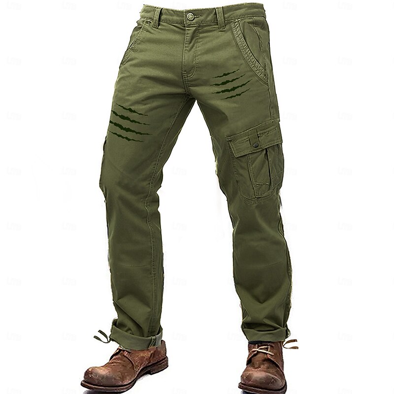 Men's Cargo Pants Cargo Trousers Work Pants Multi Pocket Graphic Scratches Outdoor Full Length Outdoor Sports Outdoor Casual Sports Fashion Yellow Army Green Micro-elastic2