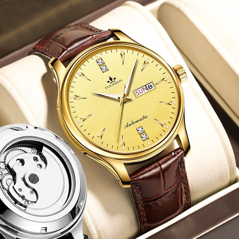 Men Quartz Watch Minimalist Sports Casual Business Luminous Calendar Date Week Waterproof Leather Watch2