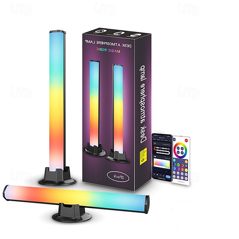 LED Smart Light Desktop Atmosphere Light, TV Background Light Tuya Wifi Bluetooth Smart Colourful Competitive Game Light with APP Remote Control USB Powered  Interior Decorative Light2