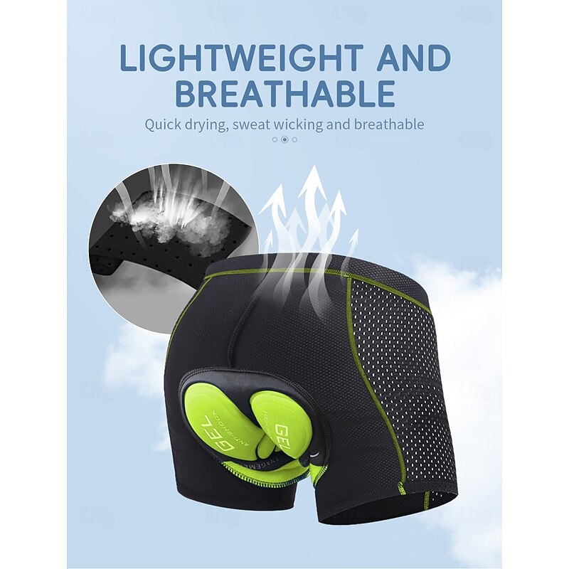 Men's Cycling Shorts Bike Padded Shorts / Chamois MTB Shorts Race Fit Sports Fast Dry High Elasticity Comfortable Moisture Wicking Black+Red Black Green Clothing Apparel Bike Wear4