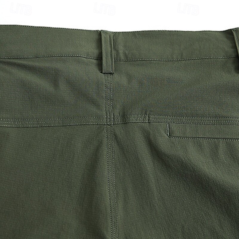 Men's Cargo Shorts Hiking Shorts Combat Shorts Military Summer Outdoor Regular Fit Waterproof Quick Dry Breathable Capri Pants Elastic Waist Dark Grey Black Hunting Climbing Camping / Hiking / Caving2