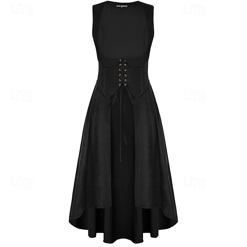 Medieval Renaissance Cocktail Dress Cosplay Costume Prom Dresses Viking Outlander Fancy Dress Women's Celtic Pirate Fantasy Masquerade LARP Ren Faire Festival Adults' Dress3