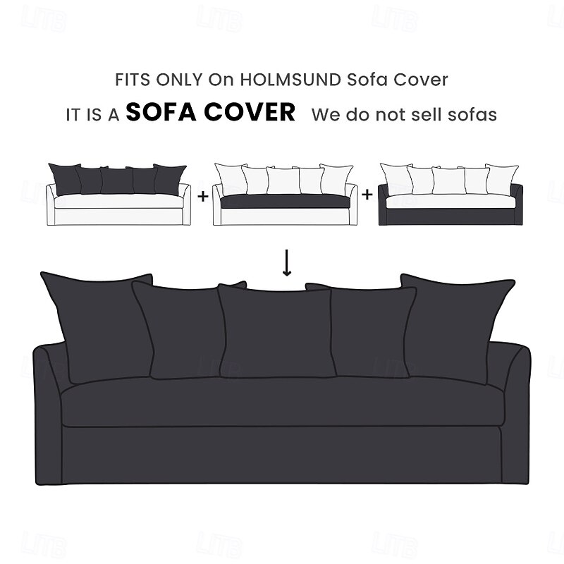 Sofa Cover Solid Color Slipcovers HOLcover LITB PRIME cover2