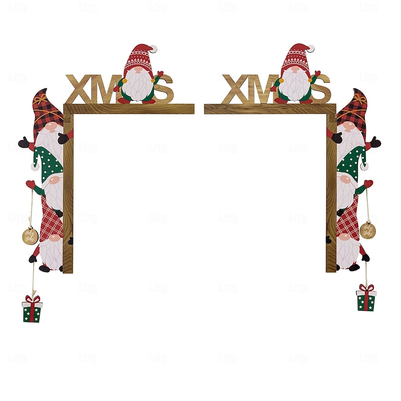 Christmas Door Frame Ornaments, Christmas Decoration Xmas Party Creative Home Atmosphere Decor, Table Corner Accents4