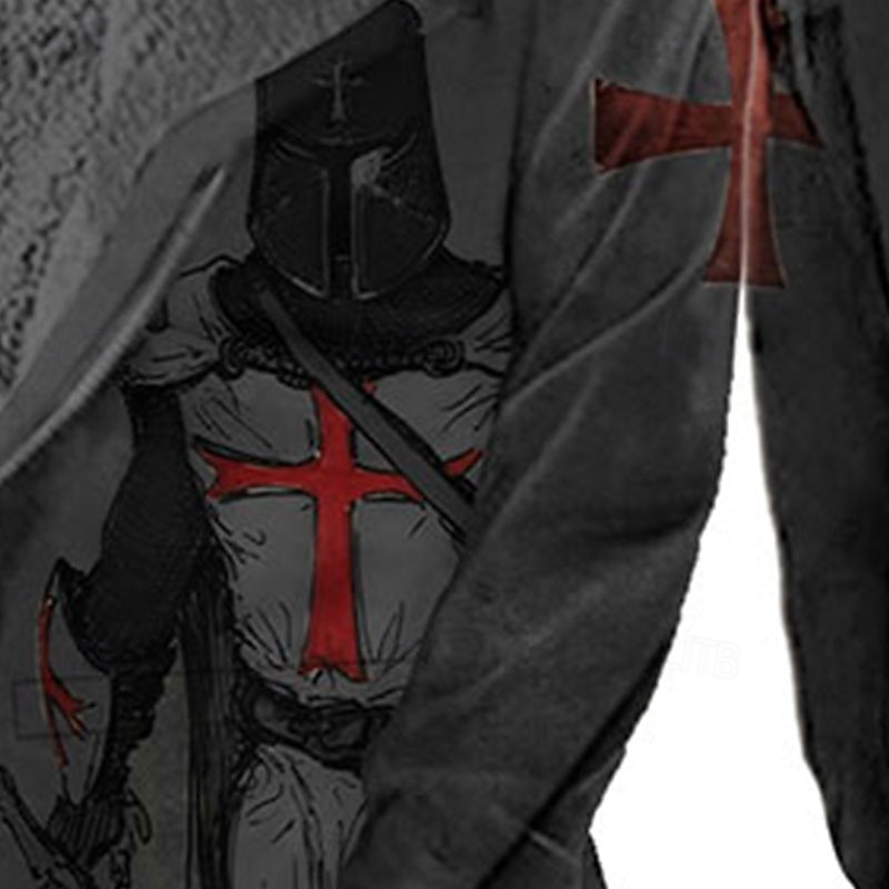 Men's Winter Coat Fleece Jacket Jacket Daily Wear Vacation Fleece Lining With Pockets Print Front Pocket Fall & Winter Soldier Sport Casual Hoodie Regular Blue Purple Green khaki Light Grey Jacket 7