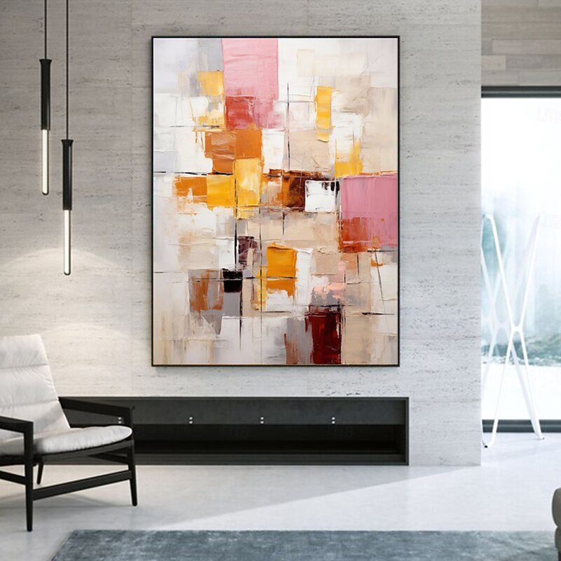 Handmade Oil PaintingCanvasWall Art DecorationAbstract Knife PaintingLandscape Warm ColorsFor Home Decor Rolled Frameless Unstressed Painting3