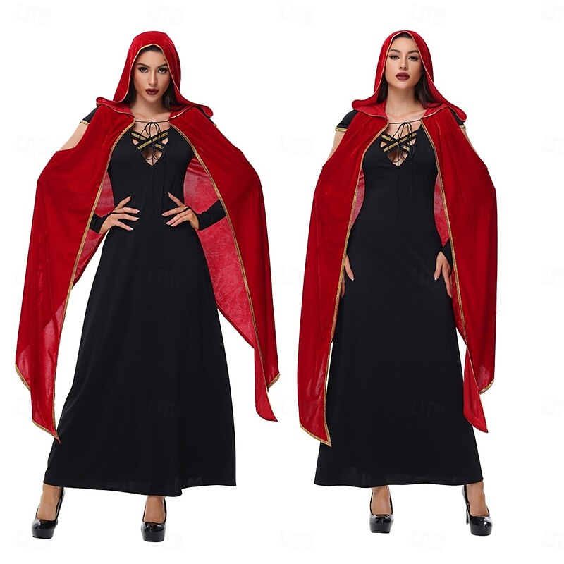 Witch Vampire Halloween Cosplay Costume Carnival Costume Walpurgis Night Cosplay Adults' Women's Carnival Masquerade Party Masquerade Easy Halloween Costumes Dress Up